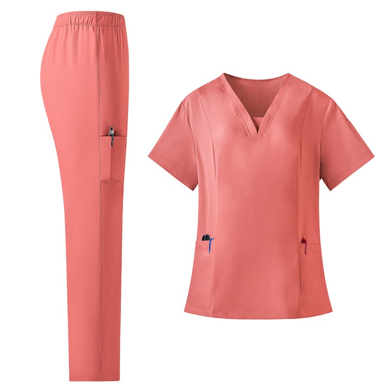 Four-Way Stretch Scrub Suits For Men And Women, Medical Surgical Gowns, Nurse Uniforms, Long And Short Sleeves, Quick-Dry Scrub Suits For Operating Room - Image 1